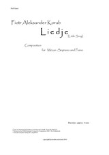Liedje - Song composed for VSB Poetry Festival - Composers Competition